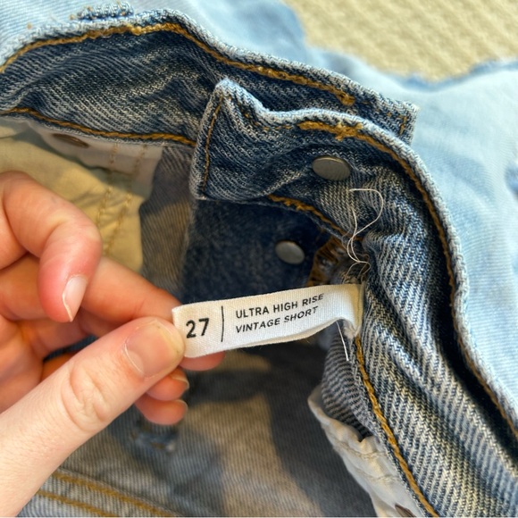 Pacsun Ultra High Rise Distressed Jean Shorts - Picture 4 of 6